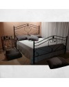 Letto matrimoniale ferro battuto Ginestra colore nero oro