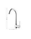 Miscelatore lavabo cucina cromo Bluevye