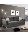 Divano letto contenitore grigio scuro Kemer