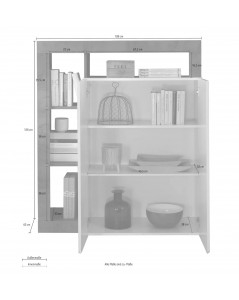 Credenza Mogol 108x42x127H Colore Bianco Lucido Pero Offerta