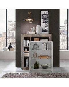 Credenza Mogol 108x42x127H Colore Bianco Lucido Pero Offerta