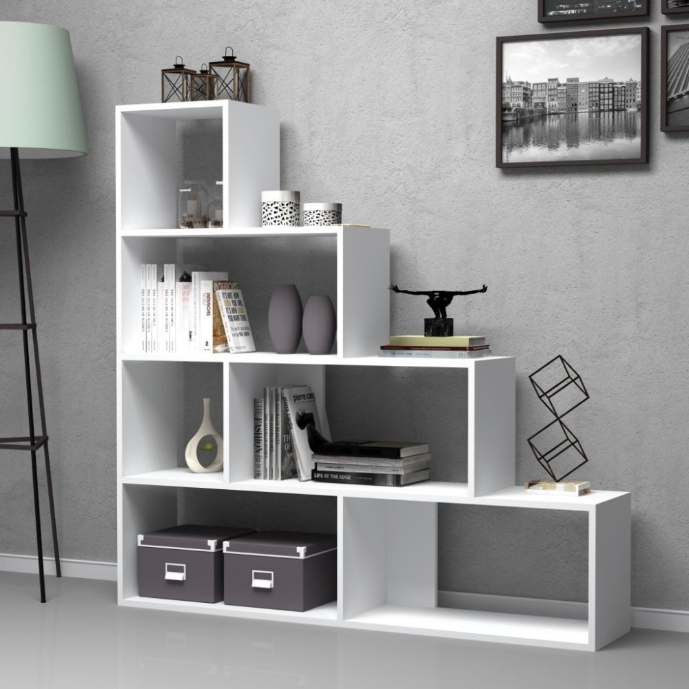 Libreria design bianco antracite Apollon 120x149