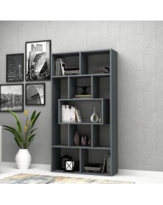 Libreria Face 90x30x170H cm. Colore Grigio Cemento Prezzo