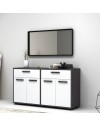 Credenza 4 ante e 2 cassetti 140 cm Truva colore grigio bianco