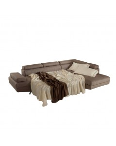 Divano Angolare Destro Julie con Letto estraibile 297x206x79 Grigio