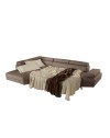 Divano angolare sinistro Julie con letto estraibile colore grigio elephant 297x206x79