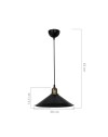 Lampada a sospensione Maya nera MDL4156