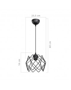 Lampada a Sospensione Gabbia Nero Koza MDL3852 Prezzo