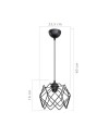 Lampada a sospensione gabbia nero Koza MDL3852