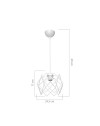 Lampada a sospensione gabbia bianco Koza MDL4327