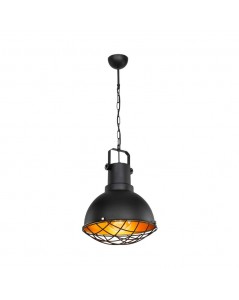 Lampada a Sospensione Stile Industriale Nero Tonya Prezzo