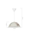 Lampada per cameretta vetro bianco con disegni Mufi MDL4164