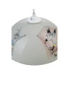 Lampada per cameretta vetro bianco con disegni Mufi MDL4164