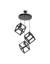 Lampada a sospensione 3 cubi nero Agatha MDL3790