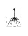 Lampada a sospensione luci in metallo nero asimmetrico Tena MDL3854