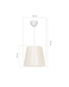 Lampada a Sospensione in Tessuto Beige Conic Prezzo