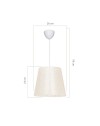 Lampada a sospensione in tessuto beige Conic ASZ0778