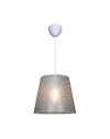 Lampada a sospensione in tessuto grigio Conic ASZ0777