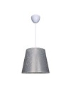 Lampada a sospensione in tessuto grigio Conic ASZ0777