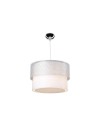 Lampada a sospensione in tessuto colore grigio Polo MDL2355