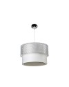 Lampada a sospensione in tessuto colore grigio Polo MDL2355