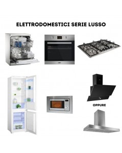 Cucina 360 cm con Elettrodomestici Iris Lusso Bianco Opaco Grigio Antracite