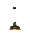 Lampada a sospensione metallo nero interno oro Kumbet MDL3053