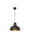 Lampada a sospensione metallo nero interno oro Kumbet MDL3053