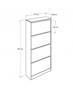 Scarpiera 4 Ante a Ribalta SHC540LT1 Colore Bianco Prezzo