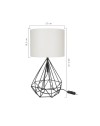 Lampada da tavolo ufficio scrivania Pena nero bianco MDL4268