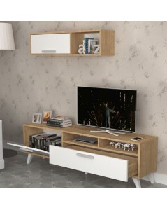 Porta Tv 180x35x47h Slim D2306TV180M109 Colore Rovere Bianco Prezzo