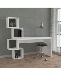 Scrivania con Libreria Balance 153,5x60x140 Colore Bianco Prezzo