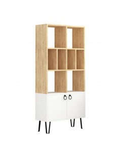 Libreria con Ante Bene 80x30x166h Colore Bianco Rovere Prezzo