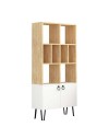 Libreria con ante Bene 80x30x166h colore bianco rovere