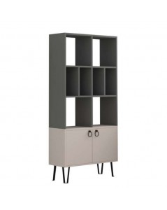 Libreria con Ante Bene 80x30x166h Colore Antracite Tortora Prezzo