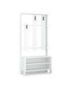 Mobile ingresso Chester 90x36x180 colore bianco