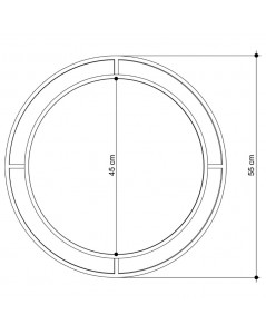 Specchio Rotondo con Doppia Cornice Bubble in Metallo Colore Oro