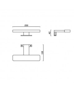 Lampada LED per Bagno Brex 6,5 Watt Cromata 200 mm Offerta