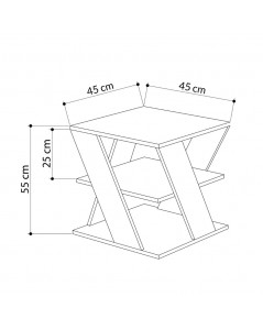 Tavolino da Salotto Cyclo 45x45 Colore Antracite Prezzo