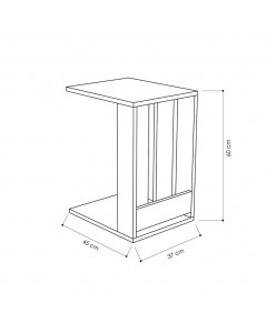 Tavolino da Divano Porta Pc e Riviste Edi Colore Rovere Oak Prezzo