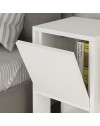 Comodino Ema anta ribalta 30x30x55h colore bianco