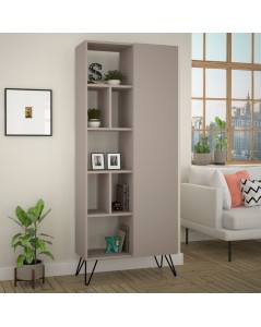 Libreria con Anta Jedda 80,6x191 Colore Tortora Prezzo