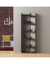 Libreria 69x162 Oppa colore antracite bianco