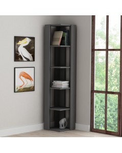 Libreria Angolare 5 Ripiani 34x34x161 Nati Colore Antracite Prezzo