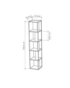 Libreria Angolare 5 Ripiani Piano 31,4x31,4x158,9 Colore Antracite Prezzo