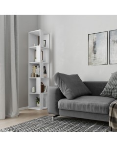 Libreria Angolare 5 Ripiani 31,4x31,4x158,9 Piano Colore Bianco Prezzo