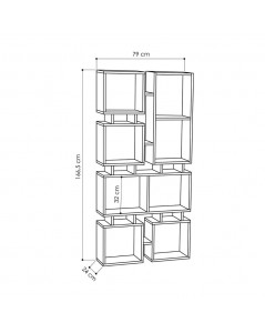 Libreria Bifacciale Rail 79x166,5 Colore Antracite Prezzo