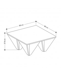 Tavolino Quadrato da Salotto Diamond 80x80 Colore Antracite Prezzo