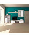 Soggiorno moderno Sunset colore rovere sonoma e bianco