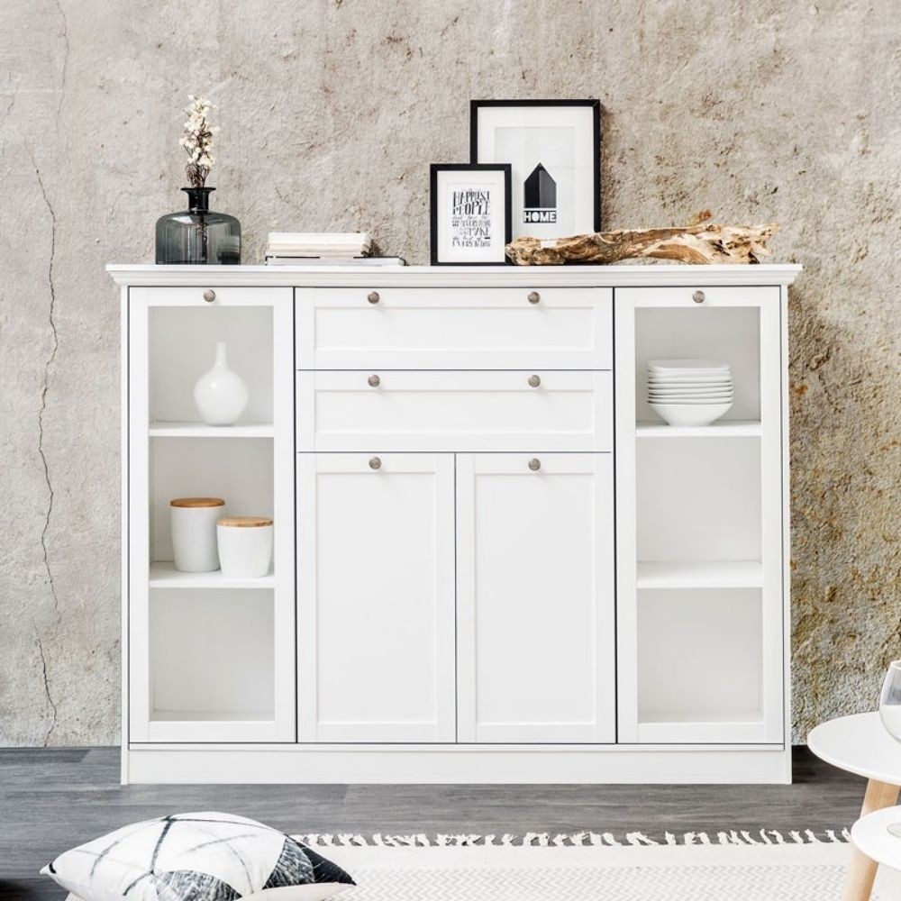 Credenza Landwood53 colore bianco 160x40x120H